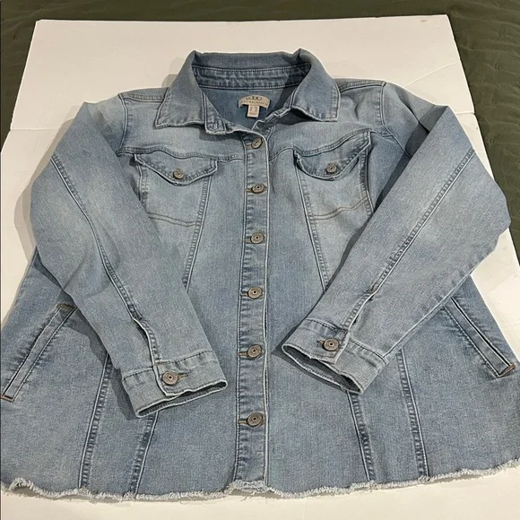 Logo by Lori Goldstein Denim Jacket 18w - Picture 1 of 3